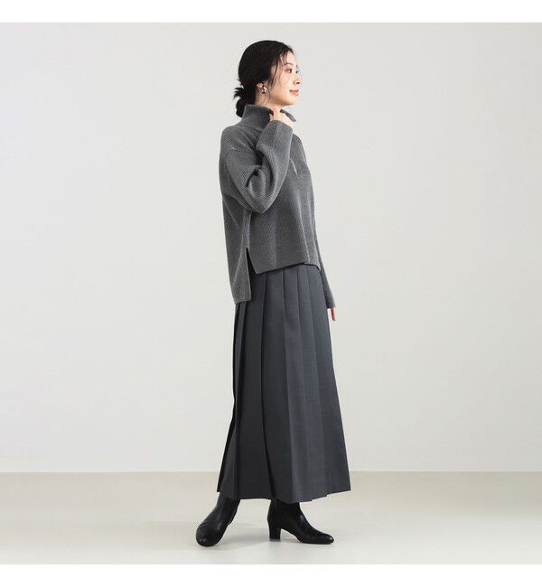 Demi-Luxe BEAMS 「BATONER / ウール リブ ハーフジップ ニット」|ニット・セーター|