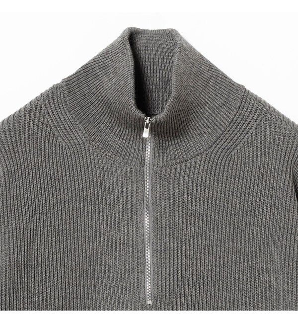 Demi-Luxe BEAMS 「BATONER / ウール リブ ハーフジップ ニット」|ニット・セーター|