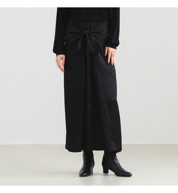 Demi-Luxe BEAMS 「COG THE BIGSMOKE / MINA ラップスカート」|スカート|BLACK