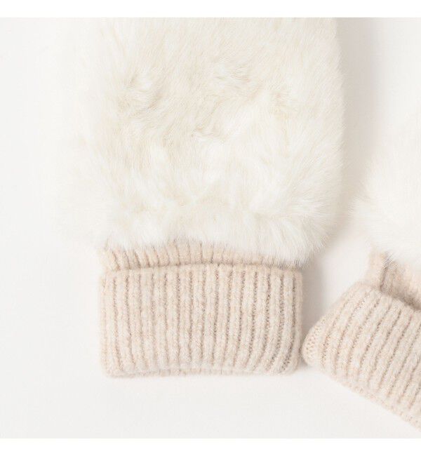 Ray BEAMS 「【別注】CONTROL FREAK / フェイク ファー ミトン」|手袋|