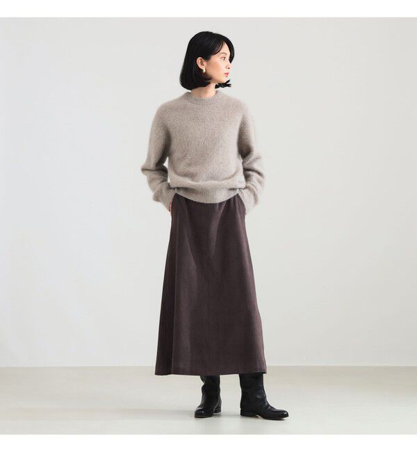Demi-Luxe BEAMS 「フェイクスエード フレアスカート」|スカート|
