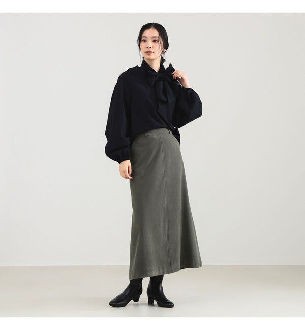 Demi-Luxe BEAMS 「フェイクスエード フレアスカート」|スカート|