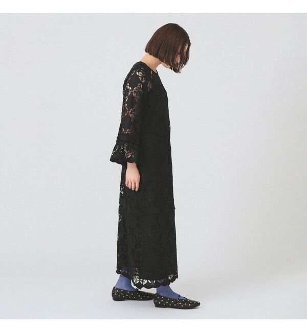 Ray BEAMS 「レース ベルカフス ロングスリーブ ワンピース」|ワンピース|