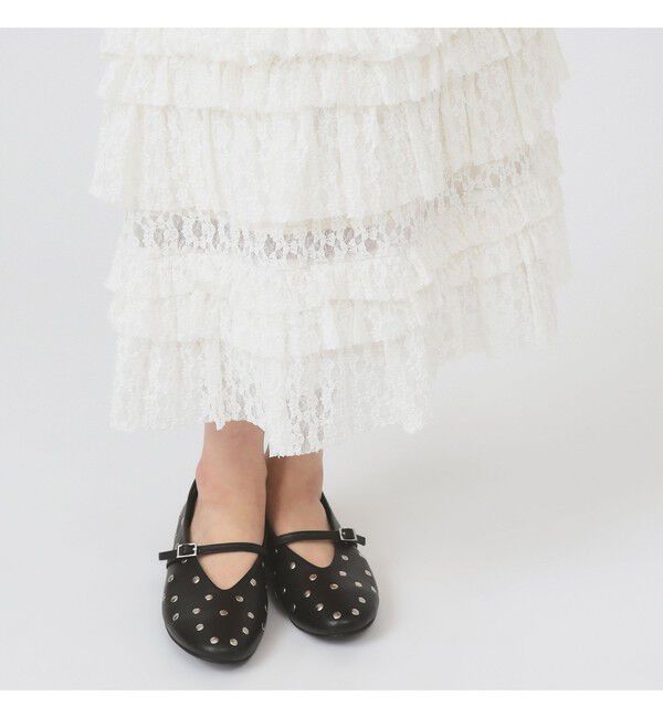 Ray BEAMS 「カット レース ティアード ヘム スカート」|スカート|