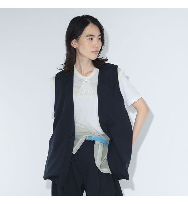 BEAMSBOY「maturely / ティーダブワン ボタン ウェーブ ベスト」|ベスト・ジレ|