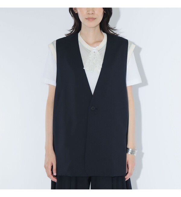 BEAMSBOY「maturely / ティーダブワン ボタン ウェーブ ベスト」|ベスト・ジレ|