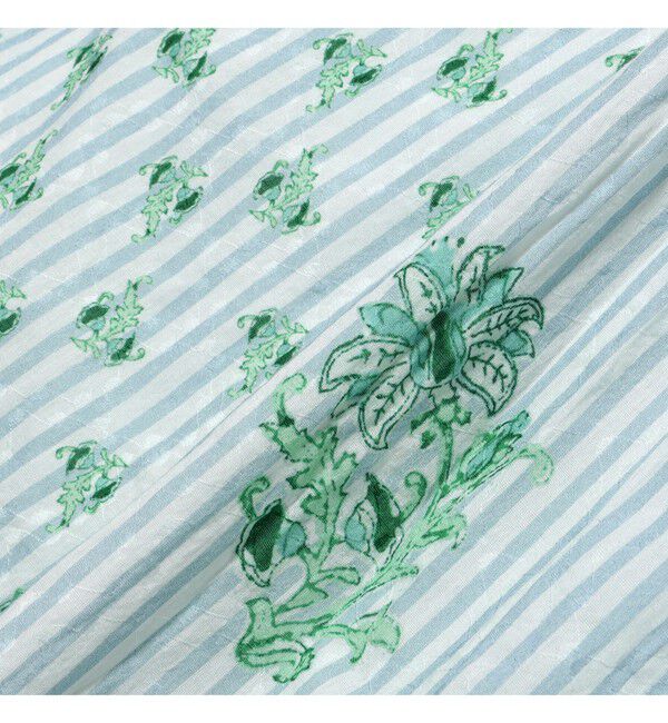 Demi-Luxe BEAMS 「ne Quittez pas / コットンジャカード リリープリント シャーリング ワンピース」|ワンピース|