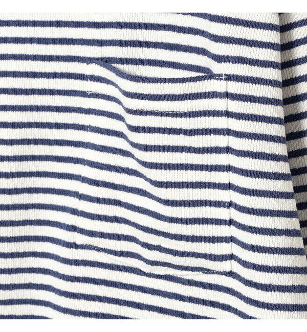 BEAMS PLUS「インレイ ストライプ ポケット Tシャツ」|Tシャツ・カットソー|