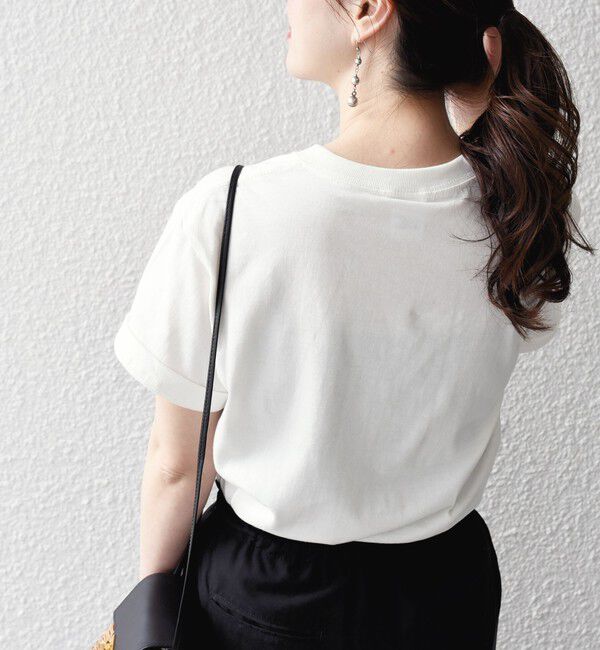 SHIPS for women「《一部追加予約》【WEB限定】 SHIPS ラウンド プリント ロゴ TEE」|Tシャツ・カットソー|