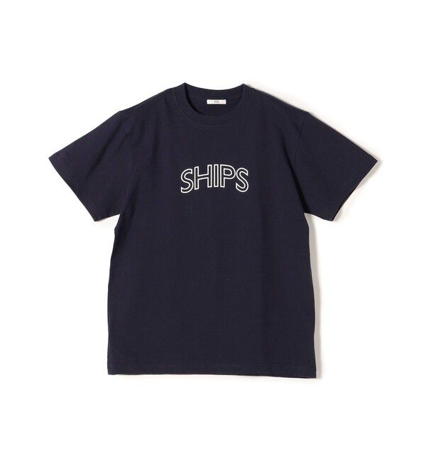 SHIPS for women「《一部追加予約》【WEB限定】 SHIPS ラウンド プリント ロゴ TEE」|Tシャツ・カットソー|