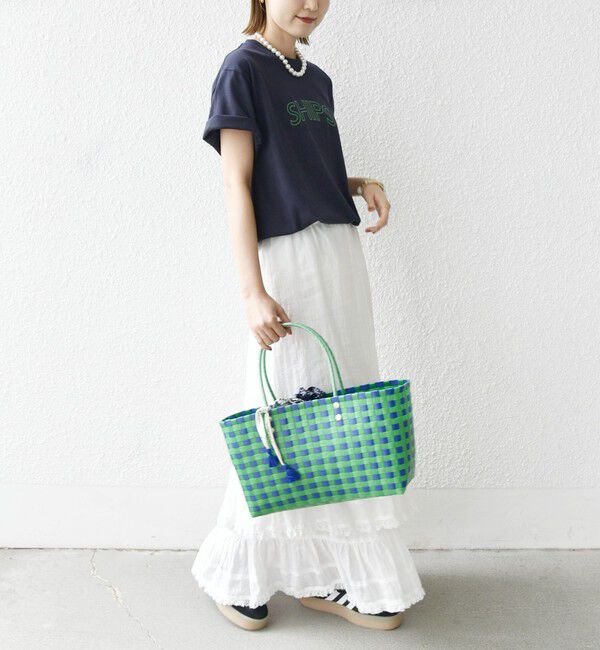 SHIPS for women「《一部追加予約》【WEB限定】 SHIPS ラウンド プリント ロゴ TEE」|Tシャツ・カットソー|