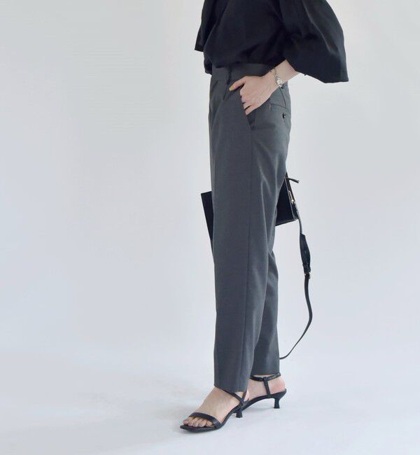 quaranciel「quaranciel:〈洗濯機可能〉ハンサム テーパード センタープレス パンツ（セットアップ対応）」|スラックス|