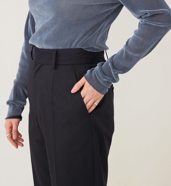 quaranciel「quaranciel:〈洗濯機可能〉ハンサム テーパード センタープレス パンツ（セットアップ対応）」|スラックス|