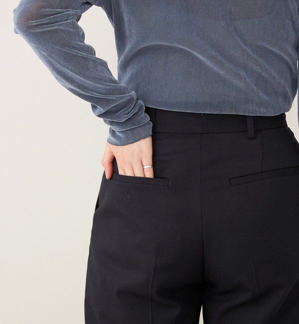 quaranciel「quaranciel:〈洗濯機可能〉ハンサム テーパード センタープレス パンツ（セットアップ対応）」|スラックス|