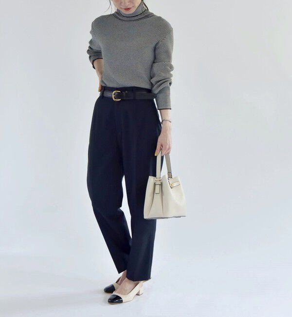 quaranciel「quaranciel:〈洗濯機可能〉ハンサム テーパード センタープレス パンツ（セットアップ対応）」|スラックス|