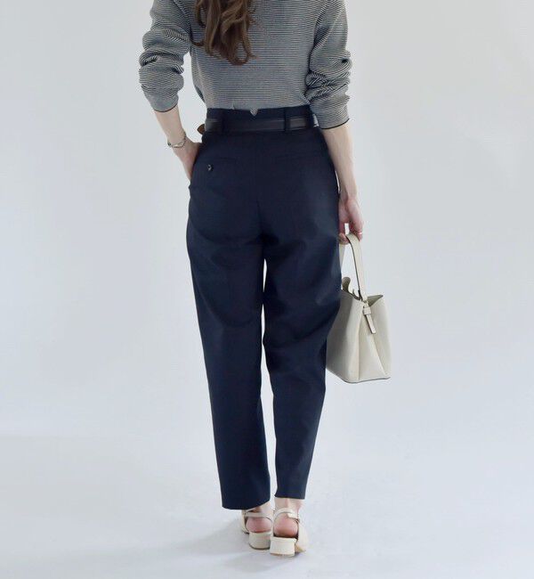 quaranciel「quaranciel:〈洗濯機可能〉ハンサム テーパード センタープレス パンツ（セットアップ対応）」|スラックス|