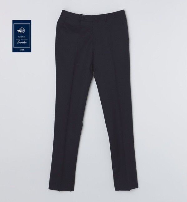 SHIPS「SHIPS:〈FUNCTION〉〈手洗い可能〉ライト サキソニー ストレッチ スラックス パンツ」|スラックス|ネイビー