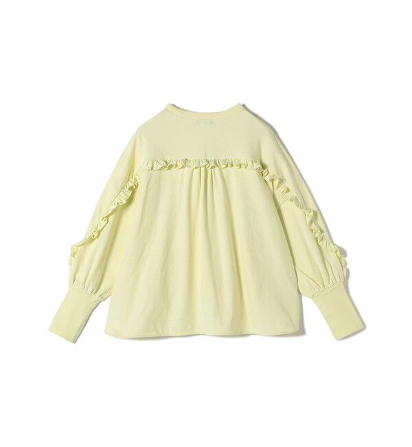 SHIPS for women「〈洗濯機可能〉ロング リブ スリーブ フリル カットソー」|Tシャツ・カットソー|