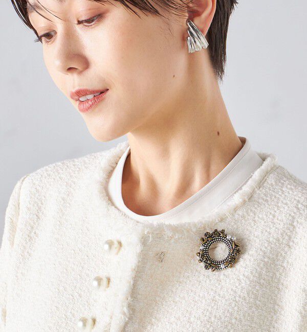 SHIPS for women「サークル デザイン アンティーク パール モチーフ ブローチ」|ブローチ・コサージュ|