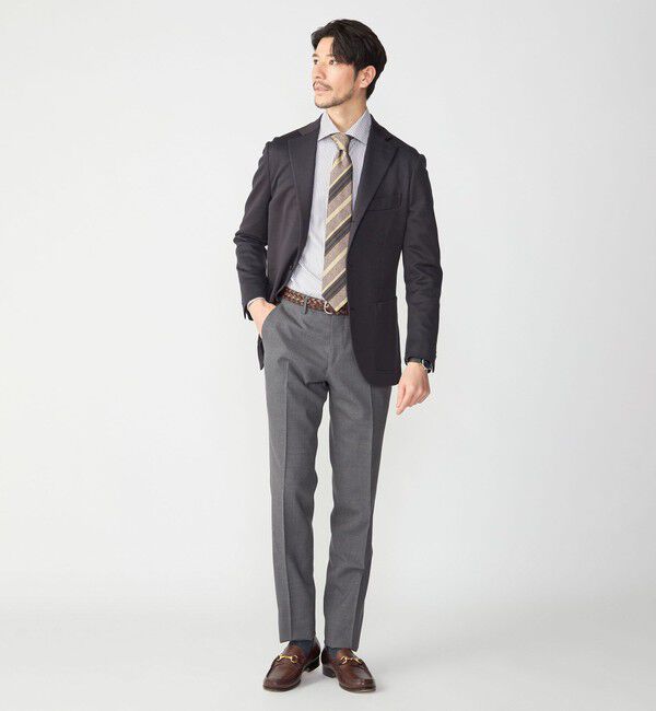 SHIPS「SHIPS: 〈手洗い可能〉ラスティック ウォッシャブル ストレッチ パンツ(無地)」|スラックス|