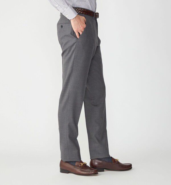 SHIPS「SHIPS: 〈手洗い可能〉ラスティック ウォッシャブル ストレッチ パンツ(無地)」|スラックス|