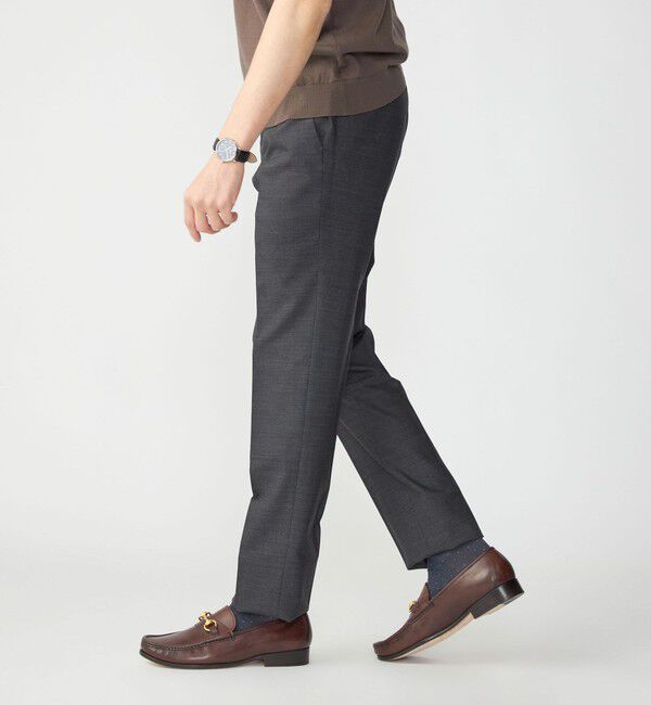 SHIPS「SHIPS: 〈手洗い可能〉ラスティック ウォッシャブル ストレッチ パンツ(無地)」|スラックス|