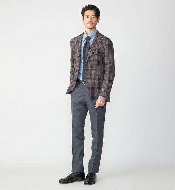 SHIPS「SHIPS: 〈手洗い可能〉ラスティック ウォッシャブル ストレッチ パンツ(無地)」|スラックス|