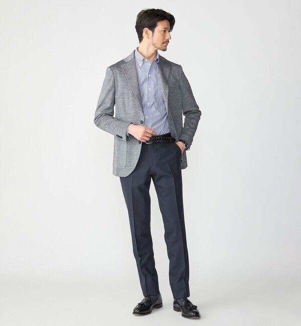 SHIPS「SHIPS: 〈手洗い可能〉ラスティック ウォッシャブル ストレッチ パンツ(無地)」|スラックス|