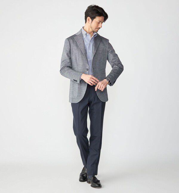 SHIPS「SHIPS: 〈手洗い可能〉ラスティック ウォッシャブル ストレッチ パンツ(無地)」|スラックス|