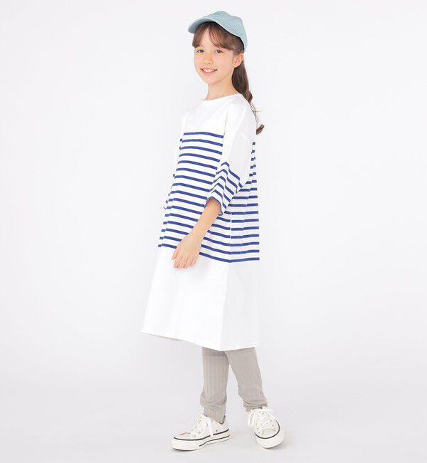 SHIPS KIDS「SHIPS KIDS:145～170cm /〈接触冷感/UVカット〉リブ レギンス」|レギンス・スパッツ|