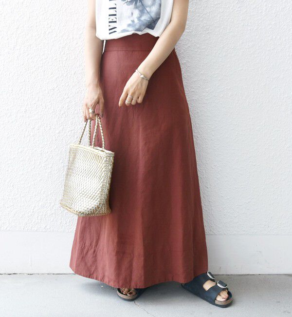 SHIPS for women「〈手洗い可能〉麻混 フレア マキシ スカート 」|スカート|