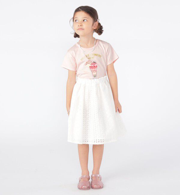 SHIPS KIDS「SHIPS KIDS:100～130cm / レース ギャザー スカート」|スカート|