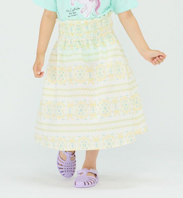 SHIPS Colors 「SHIPS Colors:〈洗濯機可能〉2WAY プリント スカート(100~140cm)」|フレア|