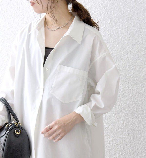 SHIPS any「《一部追加予約》SHIPS any:〈洗濯機可能〉REPREVE レギュラーカラー ルーズ ポケット シャツ」|シャツ・ブラウス|