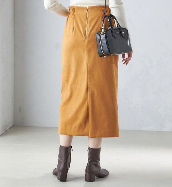 SHIPS for women「〈手洗い可能〉フェイク スエード (ポリエステル) タイト スカート」|タイト|