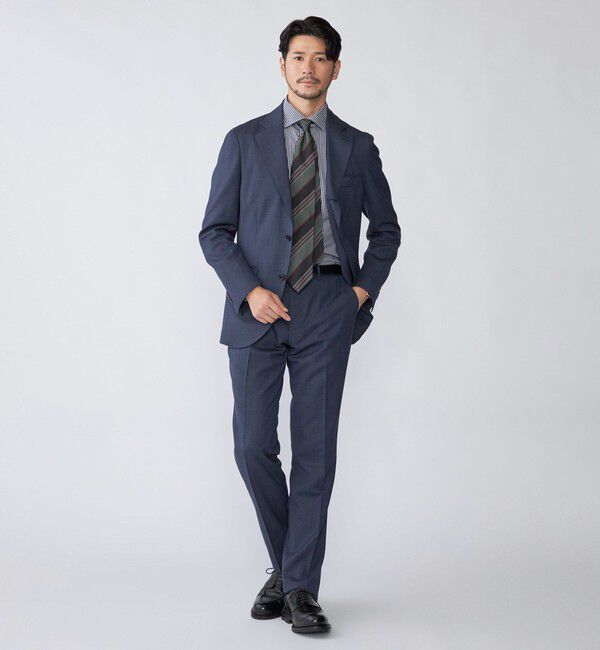 SHIPS「SHIPS:〈FUNCTION/洗濯機可能〉ウォッシャブル バーズアイ スラックス(セットアップ対応)」|スラックス|