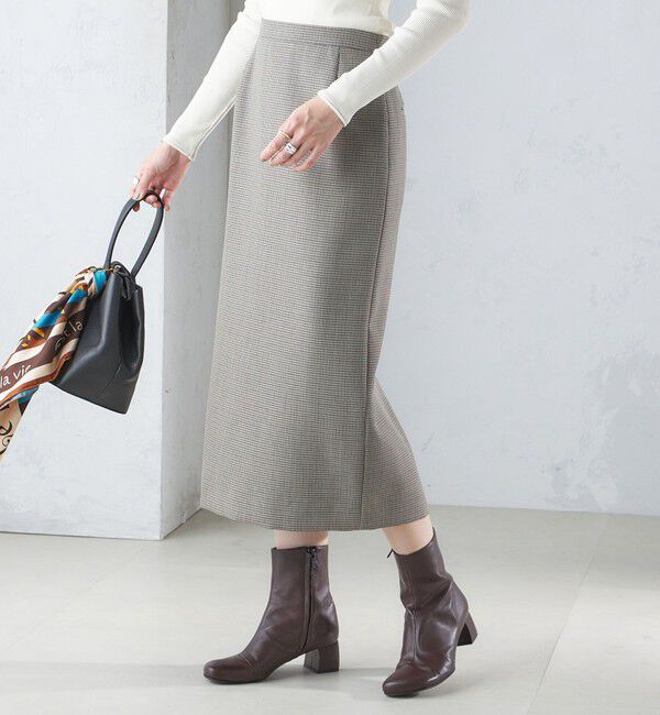 SHIPS for women「ウール混 チェック タイト スカート（セットアップ対応）」|タイト|