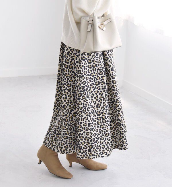 quaranciel「quaranciel:〈手洗い可能〉アニマル タック ロング スカート」|スカート|