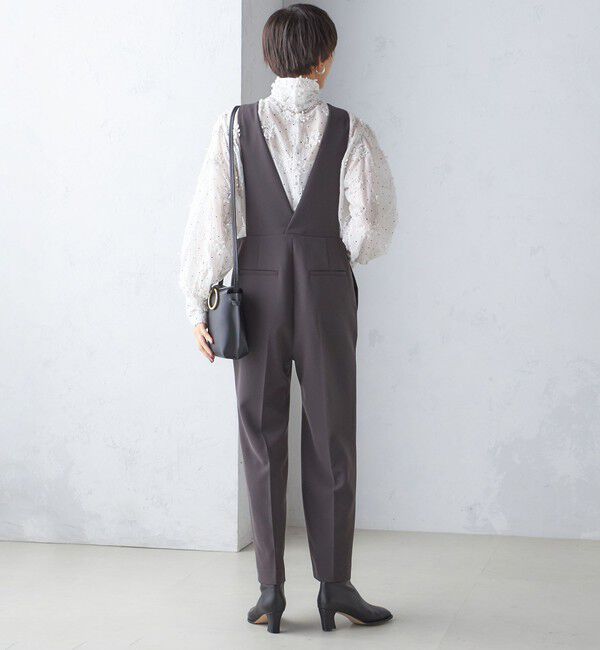 SHIPS for women「〈手洗い可能〉ストレッチ サロペット」|オールインワン|