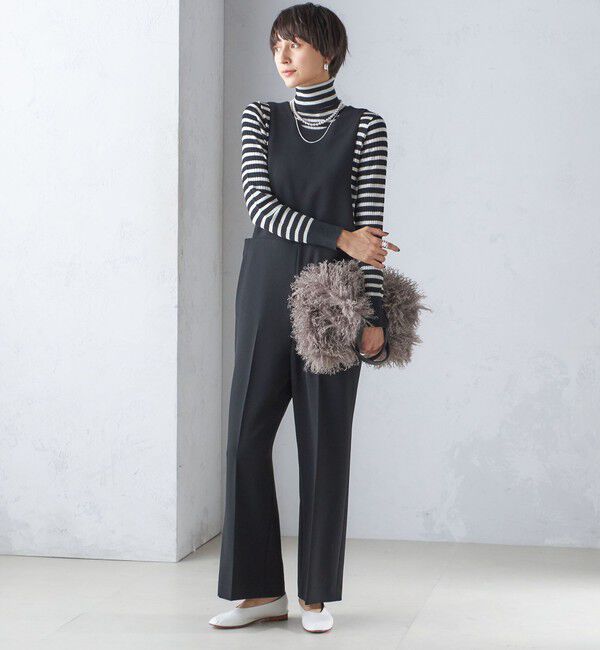 SHIPS for women「〈手洗い可能〉ストレッチ サロペット」|オールインワン|