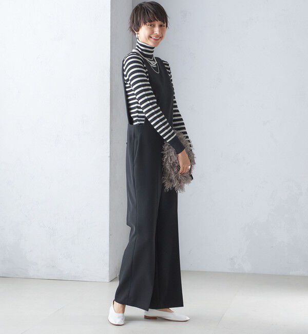 SHIPS for women「〈手洗い可能〉ストレッチ サロペット」|オールインワン|