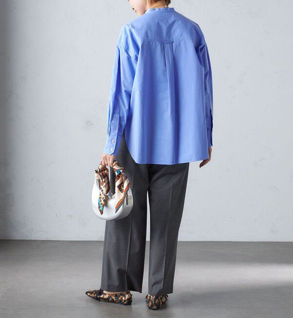 SHIPS for women「〈洗濯機可能〉ピンタック バンド カラー シャツ」|シャツ・ブラウス|