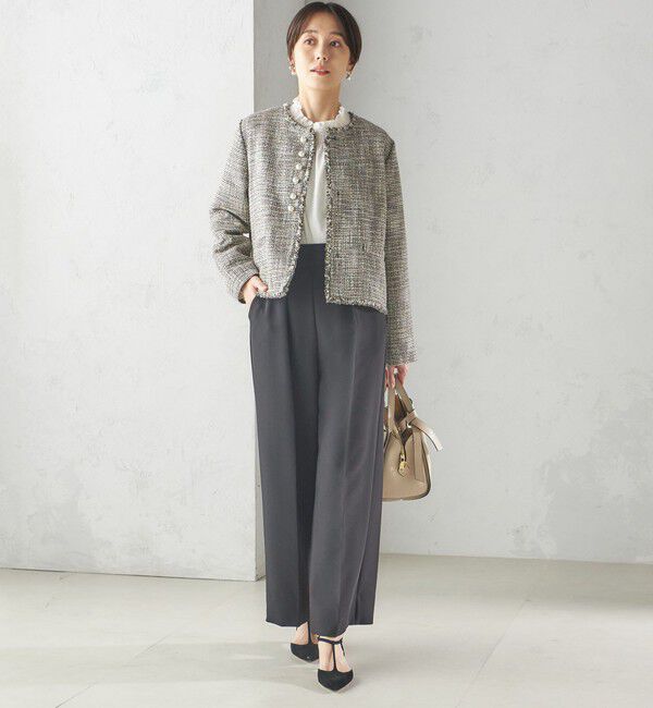 SHIPS for women「troisiemeCHACO:ワイド パンツ（セレモニー対応可）」|スラックス|