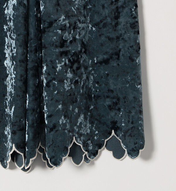 SHIPS any「bon_meur:〈手洗い可能〉クラッシュ ベロア シャーリング 2WAY スカート」|フレア|