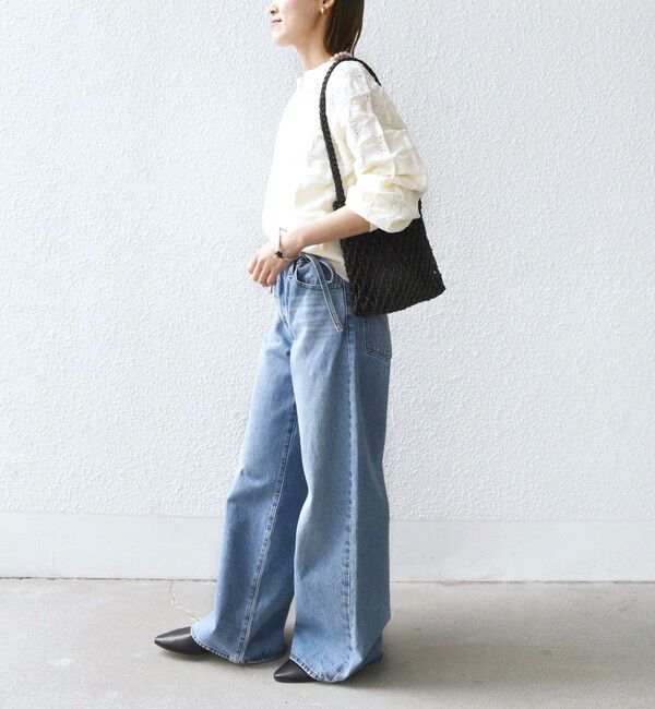 SHIPS for women「【WEB限定】〈洗濯機可能〉2WAY フラワー ジャカード ハーフ ジップ プルオーバー」|ニット・セーター|