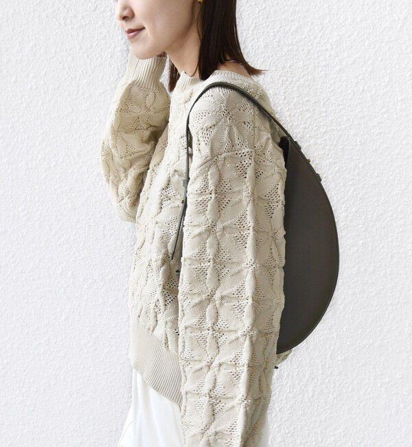 SHIPS for women「【WEB限定】〈洗濯機可能〉2WAY フラワー ジャカード ハーフ ジップ プルオーバー」|ニット・セーター|