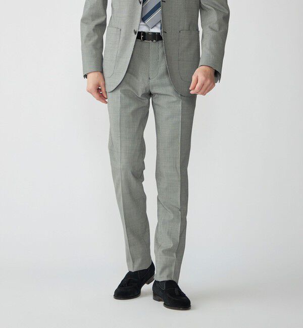 SHIPS「SHIPS:〈セットアップ対応〉ウォッシャブル セットアップ ハウンドトゥーススラックス」|スラックス|