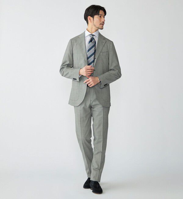 SHIPS「SHIPS:〈セットアップ対応〉ウォッシャブル セットアップ ハウンドトゥーススラックス」|スラックス|