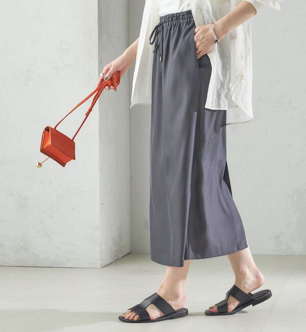 SHIPS for women「〈手洗い可能〉キュプラ混 ツイル ドロスト スカート」|スカート|