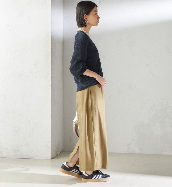 SHIPS for women「〈手洗い可能〉キュプラ混 ツイル ドロスト スカート」|スカート|